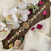 Vriksham Designer Kundan Jadau Sheeshphool-Red Green & White-Pearl-J2795